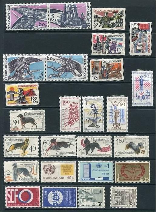 Czechoslovakia  1965  Mi 1503-1590 MH Complete Year  (-1 Stamps) CV 100 Euro