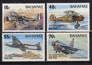 Bahamas Stamp 771-774  - Royal Air Force, 75th anniversary