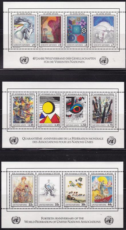 Collection of 5 United Nations  Mini-Sheets  VF/NH