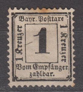 Germany Bavaria Scott J2a 1870 Unused no gum