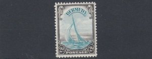 BERMUDA  1938 - 52      S G  112   2D  LIGHT BLUE & SEPIA   MH  CAT £50