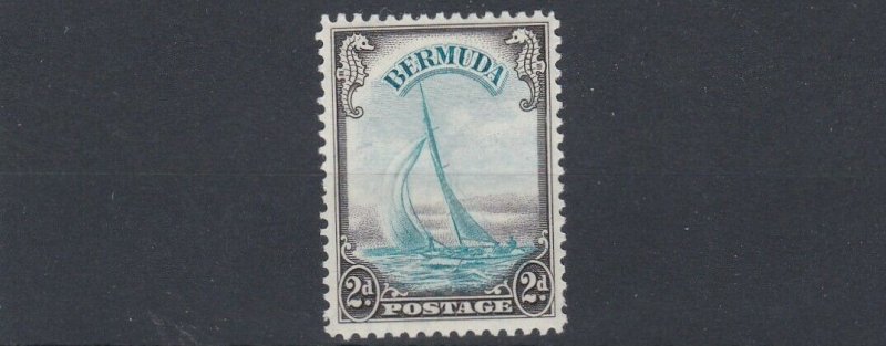 BERMUDA  1938 - 52      S G  112   2D  LIGHT BLUE & SEPIA   MH  CAT £50