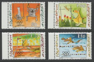 Liechtenstein 1185-8 ** mint NH koala kangaroo sport olympic (2401 374)