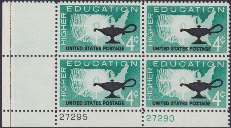 1206 Higher Education Plate Block MNH