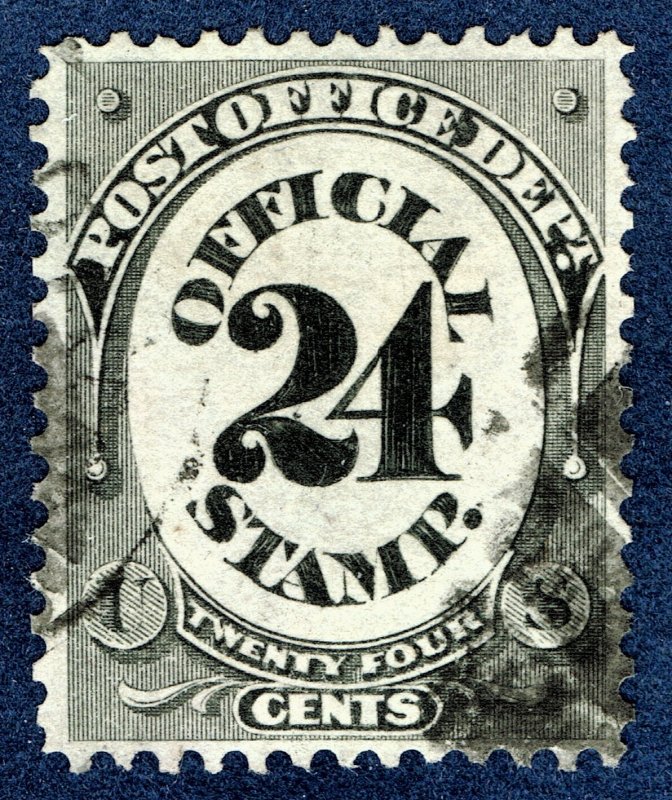 [st1672] USA 1873 Scott#O54 used 24¢ black cv:$25