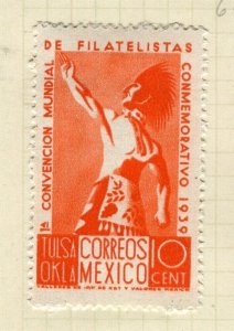 MEXICO; 1939 early Philatelic Expo issue Mint hinged 10c. value