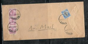 MALAYA PERAK COVER (P3012B)  1951 SULTAN  50C+10CX3 A/M COVER TO USA 