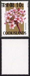 Cook Island SG364a 10c on 15c Surcharge Doubled U/M Cat 110 pounds