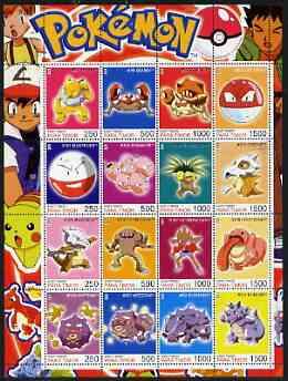 Timor (East) 2001 Pokemon #07 (characters nos 97-112) per...