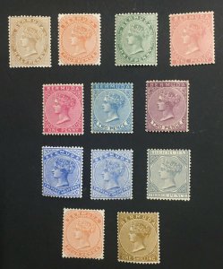 MOMEN: BERMUDA SG #19-29b 1880 MINT OG H £480 LOT #61439