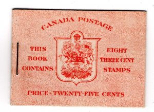 Scott BK34a (Eng.), 1942-47 Issue, 2 panes of 4 (251a), VF, Canada booklet
