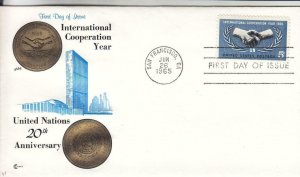 1965, 20th Anniv. United Nations, CCCachets, FDC (E8641)