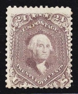 US Stamp #70 24c Red Lilac Washingon  MINT HINGED SCV $2900