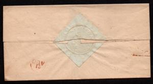 $German Stampless Cover, Gottingen-Hannover (~1839) red arrival date