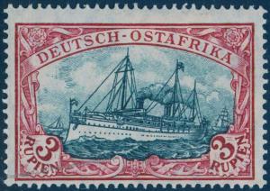 Germany East Africa 3R Yacht Mi39IAa PFI Wmk Retusche Deutsch-Ostafrika DO 85656