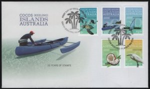 Cocos Islands 2013 FDC Sc 367-371 50th ann Island Postage Stamps