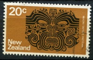 New Zealand Sc#546 Used, 20c yel brn & blk, Definitives (1970-76) (1974)