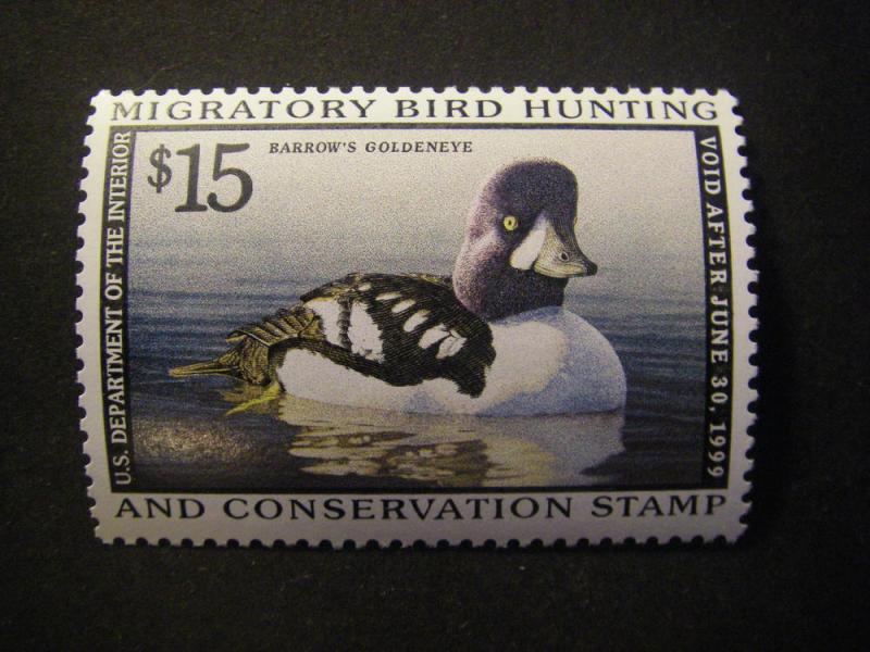 RW65, $15 Barrow's Goldeneye, MNH Single, Beautiful Stamp