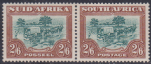 SOUTH AFRICA 1932 MINT OG 2/6 PAIR SG49 CAT 