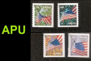 US 4770-4773 Flag for All Seasons forever coil set APU (4 stamps) MNH 2013