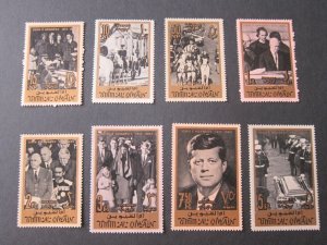 Umm Al Quwain (UAQ) 1965 Sc 26-33 John F Kennedy set MNH