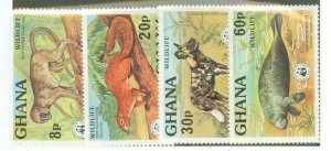 Ghana #621-624 Mint (NH) Single (Complete Set) (Wildlife)