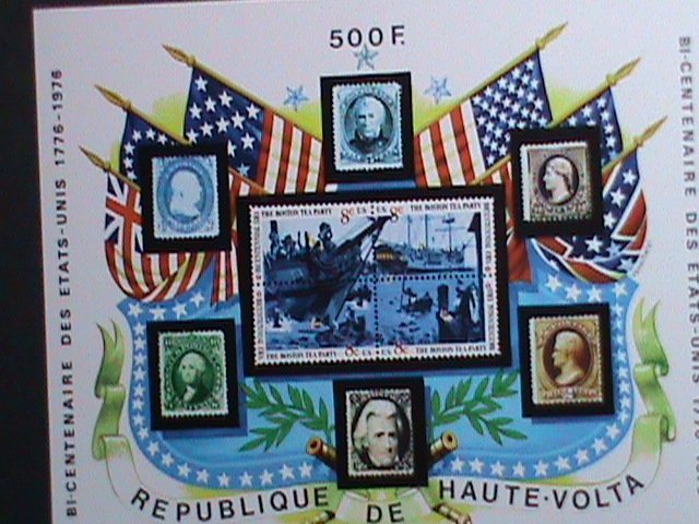 UPPER VOLTA-1976- BICENTENARY OF AMERICAN REVOLUTION IMPERF:MNH S/S- VF