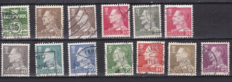 Denmark # 382-394, King Christian IX, Definitive Set, Used, 1/2 Cat.