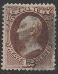 U.S. Scott #O78 Clay - Official Treasury Stamp - Used Single