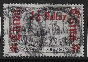 GERMAN P.O.'S IN CHINA SG44 1905 1d ON 3m VIOLET-BLACK p26x17 USED