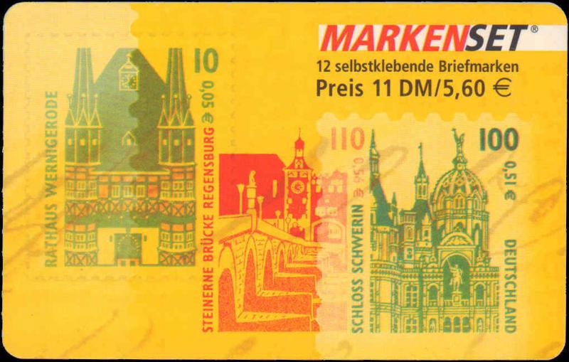 1991-2001 Germany #1666a, Complete Booklet, Never Hinged