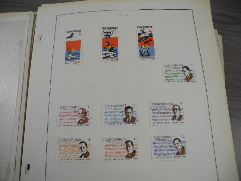 CUBA, 100s & 100s of Stamps mostly hinged on Scott pages