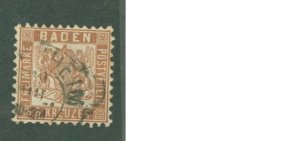 Baden #23 Used, vertical crease (SCV=$30) 