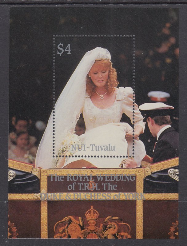 Tuvalu Nui 65 Royal Wedding Souvenir Sheet MNH VF