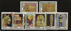 CENTRAL AFRICAN REP. Sc 349-56 NH issue of 1978 - ART OF EGYPT