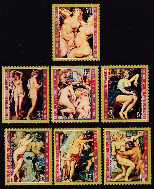 Equatorial Guinea MNH 7394-7400 Rubens Nude Paintings