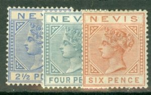 JT: Nevis 21, 23, 25, 27, 29 mint CV $110.50; scan shows only a few