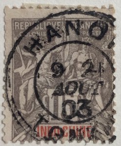 AlexStamps INDO-CHINA #11 FINE Used SON