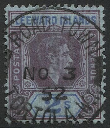 LEEWARD ISLANDS  Sc 112a 1d KGVI, Used VF, SOTN  ROAD TOWN / TORTOLA, W.I.