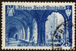 France 623 - Used - 25fr St. Wandrille Abbey (1949)