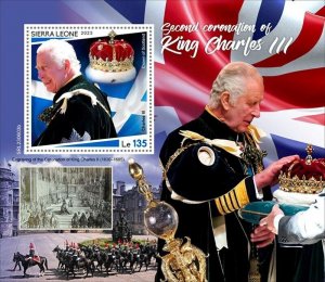 Sierra Leone - 2023 King Charles 2nd Coronation - Souvenir Sheet - SRL230603b