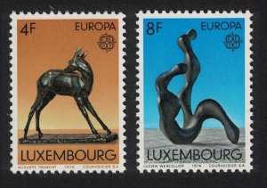 Luxembourg Europa Sculptures 2v 1974 MNH SG#926-927 MI#882-883