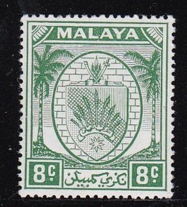 Album Treasures Malaya Negri Sembilan Scott # 45  8c  Coat of Arms  Mint NH
