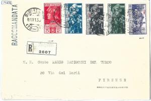 71476 - EGEO Simi - Postal History - FERRUCCI Series on RECOMMENDED ENVELOPE 1930-