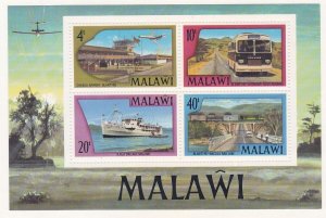 Malawi 90a (87-90) MNH 1968 Various Locomotives Souvenir Sheet of 4 Very Fine