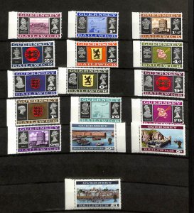 Guernsey, Postage Stamp, #8-23 Mint LH, 1969-70