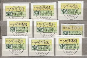 GERMANY 1981 ATM Machine Stamps Used(o) #HS817
