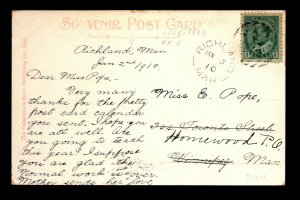 Canada 1910 Richland MAN Split Ring PPC / DPO Cancel - L28336