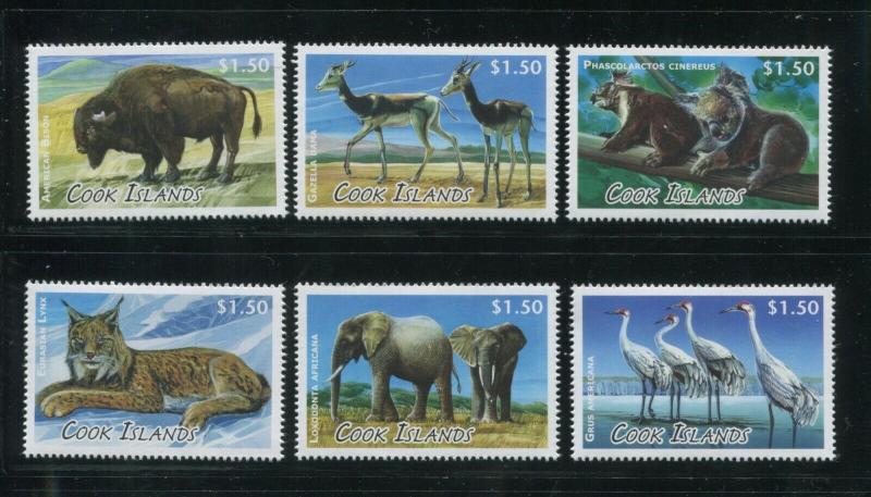 2013 Cook Islands Animals Postage Stamps #1453-1458 Mint Never Hinged Set