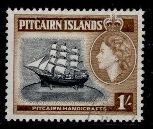 PITCAIRN ISLANDS QEII SG26, 1s black & yellowish brown, FINE USED.